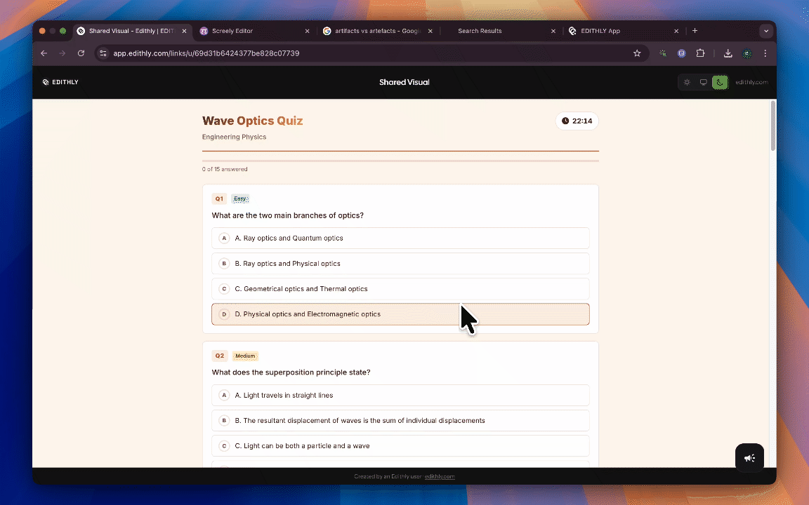 Instant MCQ Tests from Any Pages screenshot